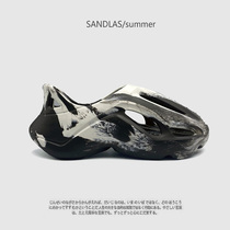 Summer thick bottom heightening couple cool slippers for men and women anti-slip waterproof sandals outside wearing dongle shoe cover foot beach shoe tide