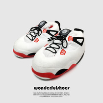 Autumn and winter lovers prank the aj cotton slippers and men and women Ins to blame for the home indoor warm plush slippers cotton shoes