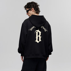 Boneless Btw Cai Xukun's Same Style Basic Printed Hooded Sweatshirt American Heavyweight Autumn and Winter Hoodie Jacket