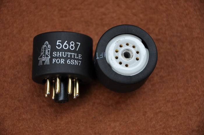 Expressive 6SN7 to 5687 and other gold-plated conversion seat(a)