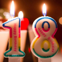 Large color digital candle Birthday candle Childrens creative candle Year-old anniversary celebration