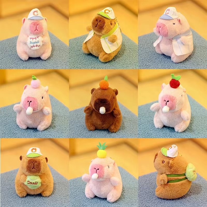 Capybara Keychain, Capybara Plush Toy, Bag Charm, Internet-Famous Cute and Quirky Stuffed Animal