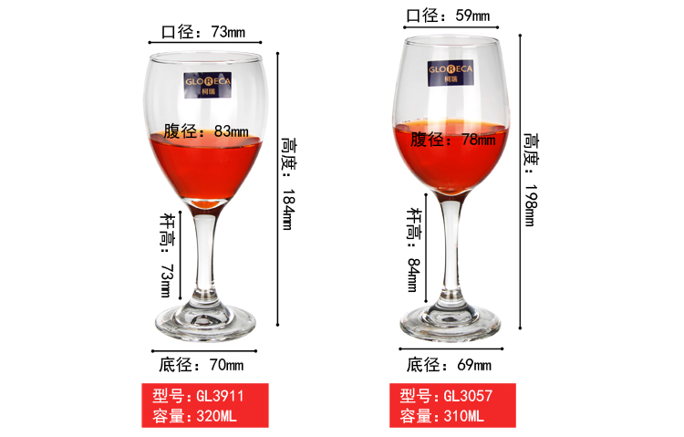 Rượu thủy tinh không chì đặt bộ ly rượu - Rượu vang giá treo ly rượu vang để bàn