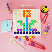 Happy pastime building block fine action logic thinking dedicated to early teaching teaching aids young children clip beads toy