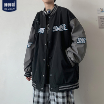 Baseball Suit Mens Spring Autumn Season Tide Cards Easy to Wear Big Code Fat Sub bf original Cebu Wind jacket Han version trendy mens clothing