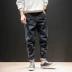 Mùa xuân 2019 quần jeans nam mới giản dị cộng với quần lửng ống rộng size rộng béo phiên bản Hàn Quốc của xu hướng quần nam quần sooc nam Cao bồi