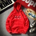 2018 mùa đông mới cộng với áo hoodie nhung nam cộng với áo phao rộng size béo béo phiên bản Hàn Quốc của xu hướng quần áo nam quần jean nam rách Cực lớn