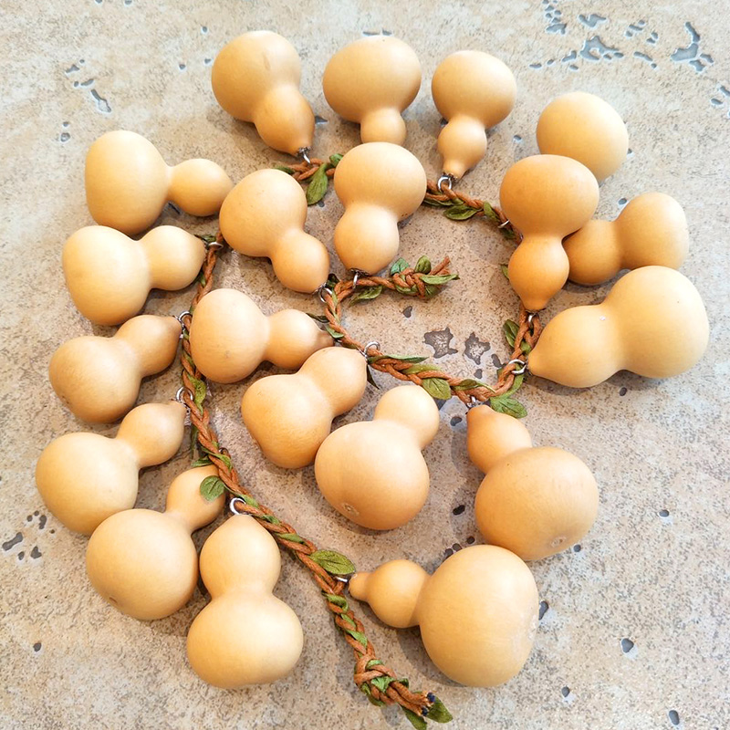 Natural small gourd string pendant to attract wealth and blessings, weaving rattan folk crafts living room home ornaments porch normal delivery