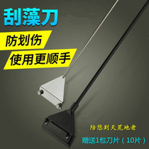 Fish tank scraper scraping algae knife cleaning tool stainless steel scraper lengthened water grass cylinder removing algae tool shoveling cylinder inner wall