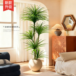 Artificial Green Plant Dragon's Blood Tree Indoor Large Potted Living Room Accessible Luxury Decoration Green Plant Artificial Ornaments Sofa Ornaments