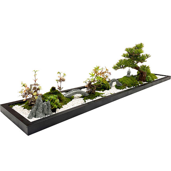 Artificial Green Plants Conference Table Micro Landscape Long Table Welcoming Pine Ornaments Decorative Fake Plants Entrance Greenery Landscaping Flower Arrangement