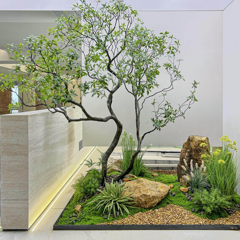 Artificial Horsewood Indoor Green Plant Landscaping for Shopping Mall Windows, Large Floor-Standing Decorative Landscaping, Artificial Tree Landscaping Ornaments Artificial Horsewood Indoor Green Plant Landscaping for Shopping Mall Windows, Large Floor-Standing Decorative Landscaping, Artificial Tree Landscaping Ornaments