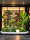 Simulated Green Plant Landscaping Combination for Balcony Indoor Landscape Arrangement, Fake Flowers and Plants under Stairs, Bionic Window Display Store Decoration