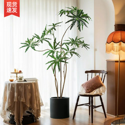 Medieval-Style Simulated Green Plant Peacock Tree Living Room Balcony Decorative Ornaments Large Artificial Tree Potted Plants Indoor Plants Potted Plants