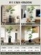 Peacock Wood Artificial Green Plant, High-End Light Luxury Indoor Living Room Artificial Flower, Large Floor-Standing Fake Tree Plant Potted Landscaping