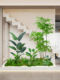 Artificial Green Plants for Indoor Stairway Landscaping, Entrance Hall Landscape Plant Trees, Courtyard Window Display Decorations