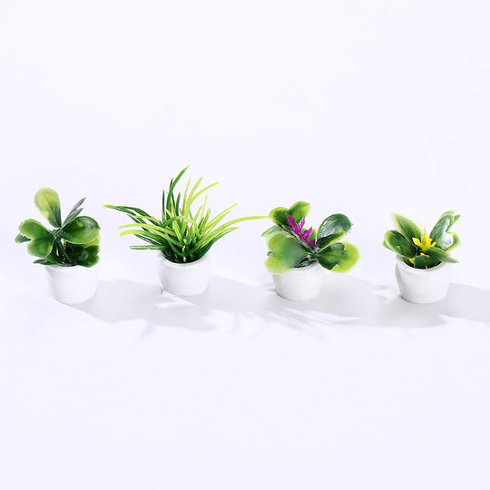 Dollhouse doll house accessories DIY potted mini green plant model finished gardening micro-landscape ornament decoration
