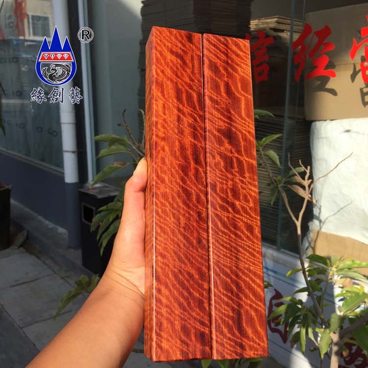Mahogany paperweight Burmese pear solid wood old material one thing one picture 30cm gold line water ripple whole wood pressure book ruler