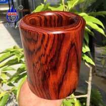 Yuanchuang Art Mahogany pen holder Myanmar pear water ripple tree tumor big red acid branch Old material grimace pattern whole solid wood pen insert