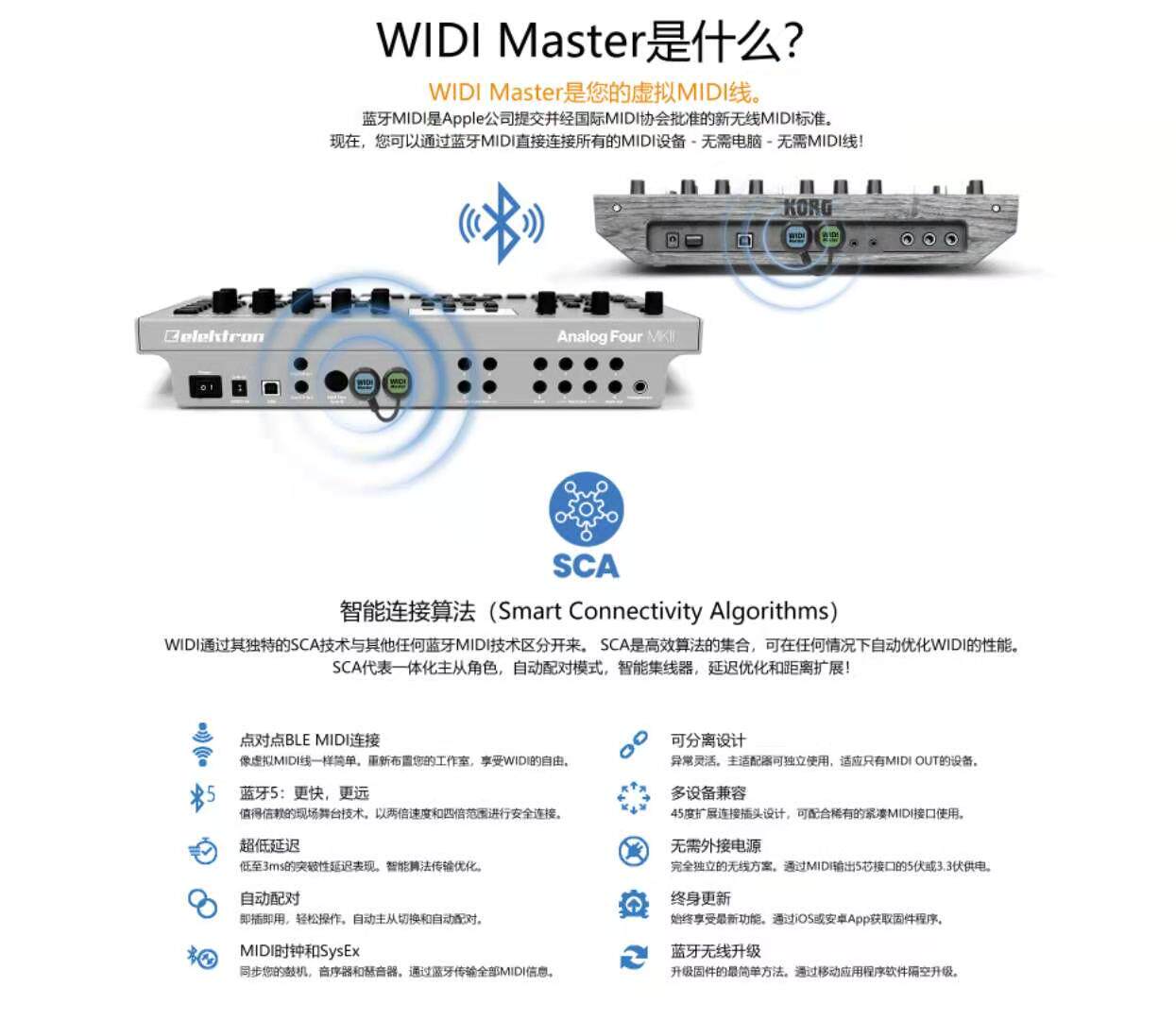 MIDI-клавиатура cme widi master midi编曲键盘合成器电钢琴电吹管无线蓝牙适配器