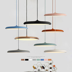 Nordic Macaron Chandelier, Post-Modern Minimalist Dining Room, Office, Creative and Unique Bedside Bar Ufo Chandelier