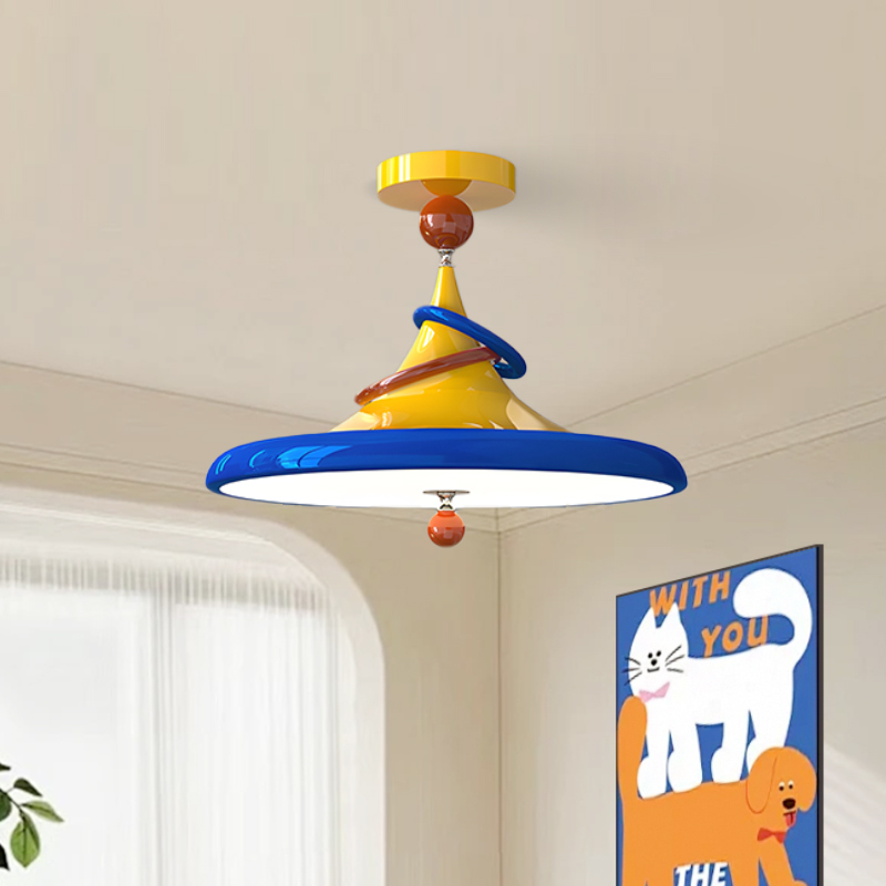 Memphis Bedroom Ceiling Lamp, Simple and Cozy Dopamine Children's Lamp, Cream Style Dining Table Restaurant Lamp, Pendant Lamp F