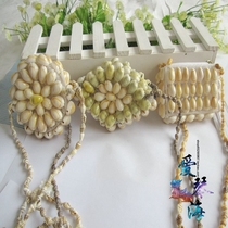 Natural conch shell sea Coin Coin Coin Wallet long round diamond conch bag children cross bag