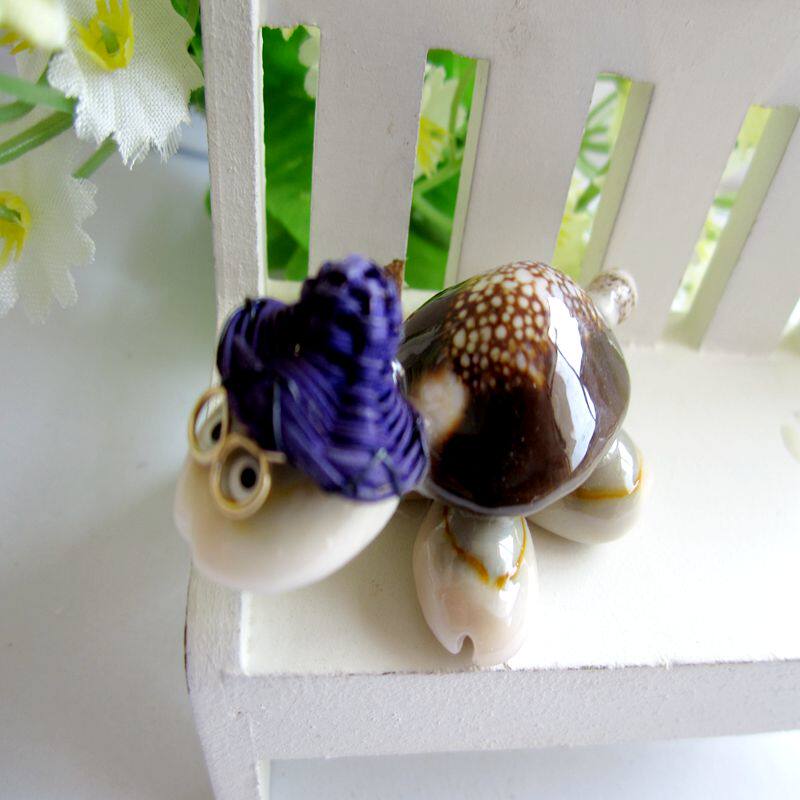 Natural conch shell small turtle ornament turtle 4 cm turtle