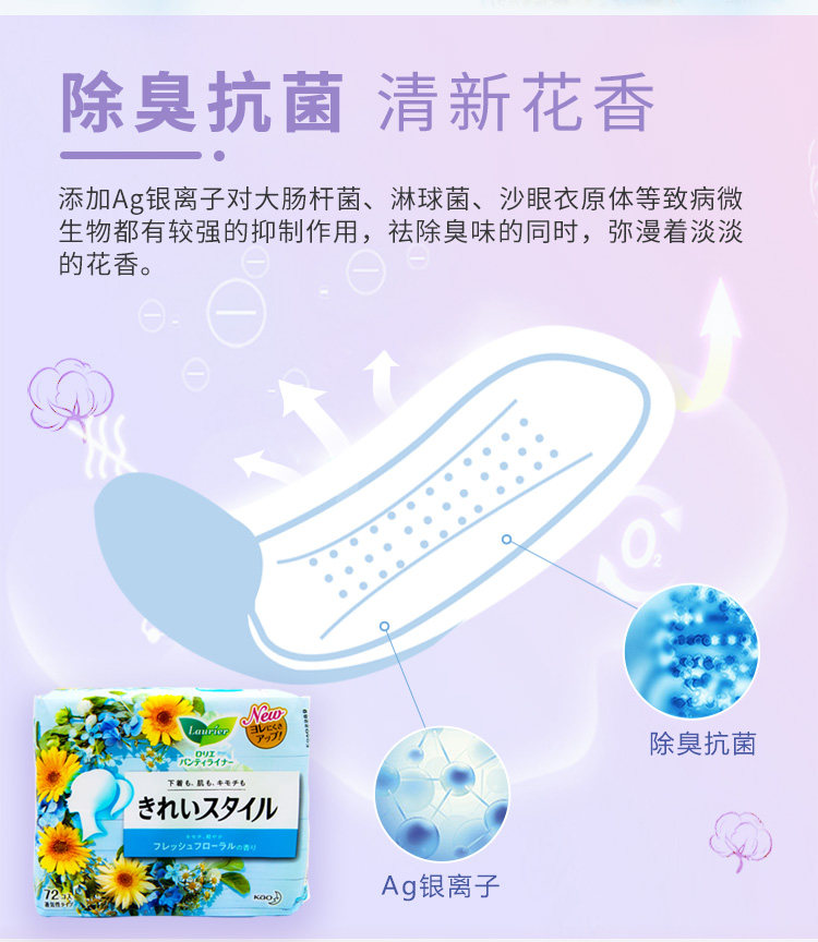 Laurier Kirei Panty Liners 72pcs