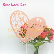 50 creative European wedding love red wine cup card personality seat card DIY paper card decoration table card