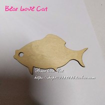 Small fish small wooden brand custom temple praying small hanging card wish creative wooden list 50