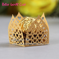 Wedding mini love cake paper tray snow Mei Niang to chocolate dessert snack decoration paper holder 50 pieces