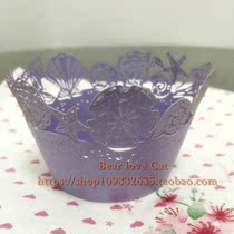 50 pearls of pearlescent cupcakes rounded edge creativity sweet taster snack paper tohollowed-out sea star cupcake decoration