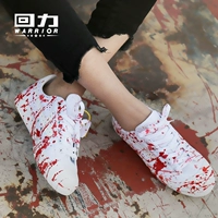 Kéo lại giày vụ nổ vết máu graffiti giày vải vẽ tay giày nam giày nữ xu hướng thời trang giày thường mẫu giày thể thao nam đẹp