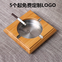 Bamboo Creativity Large Ashtrays Office Personality Trends Multifunction Smoke Cylinders Home Stainless Steel Customized Logo