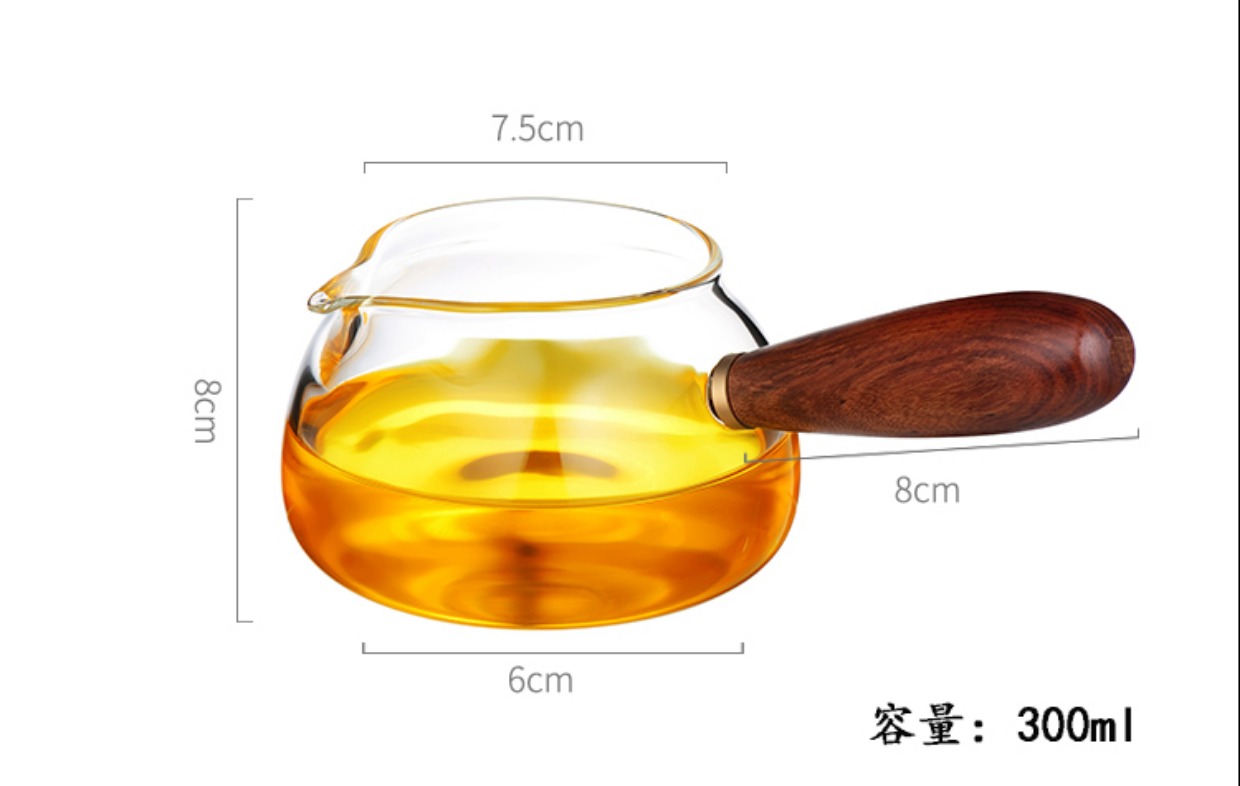 Kung Fu bộ phụ kiện kính dày chịu nhiệt công bằng cốc lê máy pha trà bên tay làm bằng gỗ biển để cốc công cộng - Trà sứ bộ tách trà