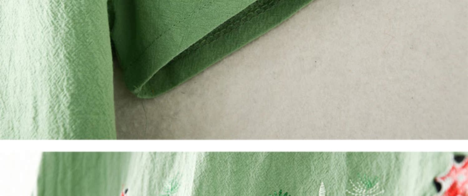Cá vàng thêu nhỏ cổ chữ V cotton và áo thun nữ ngắn tay rộng rãi che bụng rộng là áo sơ mi mỏng mùa hè nữ giản dị - Áo phông áo khoác thun nữ
