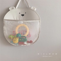  mielmom Korean childrens bathroom toy storage bag Cartoon shape baby bath and water net pocket storage bag