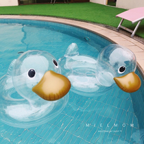  mielmom Korea ins baby swimming ring Childrens anti-rollover duck armpit ring Baby sitting ring Life-saving floating ring
