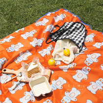  mielmom Korean picnic mat Moisture-proof mat Parent-child outdoor outing portable picnic cloth Cartoon picnic mat