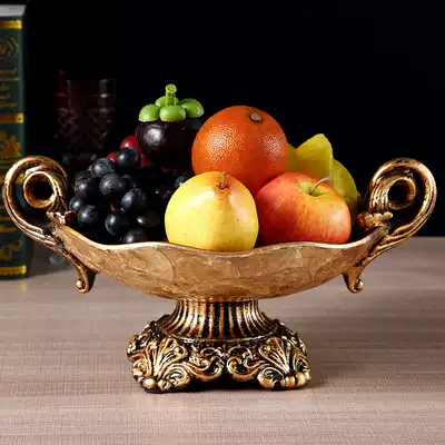 Retro European creative fruit plate Palace style luxury home living room candy plate decoration decoration decoration decoration dried fruit plate set
