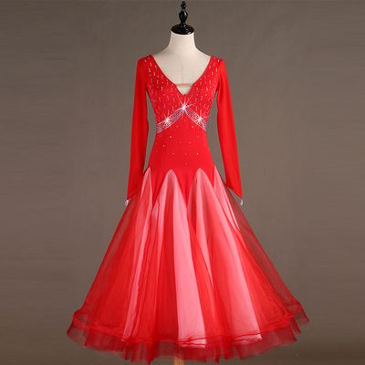 Ballroom Dance Dresses Modern Skirt Waltz Ballroom Dance Competition Dressed in National Standard Dance