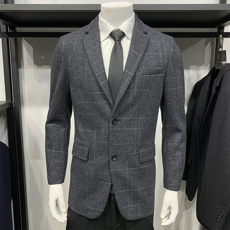 ABE Cabinet Brand Wool Costumes Men's Korean Edition Trend Winter Suite Costume Men Business Single Site