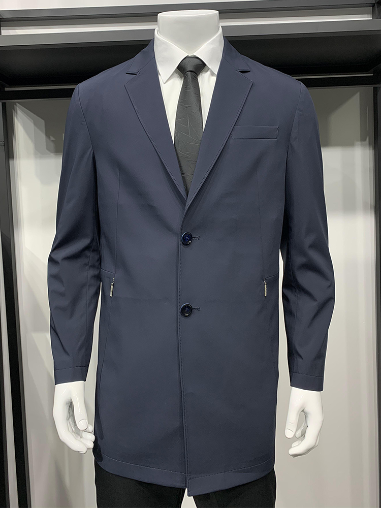 ABE special windbreaker men's mid-length autumn new top counter brand jacket business casual solid color cloak