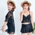 Áo tắm nữ ba mảnh xẻ ngực mỏng gợi cảm của Hàn Quốc tập hợp học sinh nhỏ váy tươi nước nóng bộ đồ tắm mùa xuân đồ bơi nữ 2 mảnh Bộ đồ bơi hai mảnh