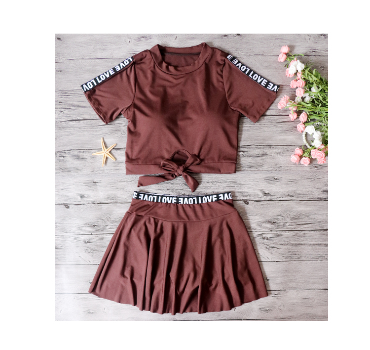 Áo tắm nữ xẻ bụng bảo thủ gợi cảm ngực nhỏ ngực nhỏ tụ tập đồ bơi sinh viên thể thao váy theo phong cách áo tắm mùa xuân nóng bỏng đồ bơi 2 mảnh dạng váy