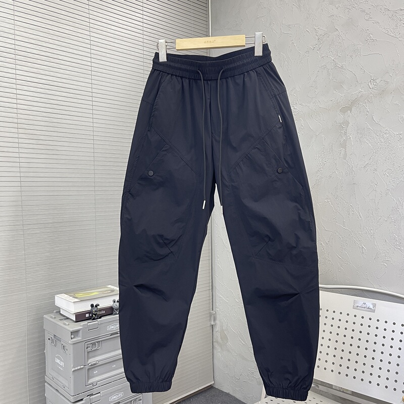 2026 New Men's Summer Casual Pants Fashion Trendy Versatile Slightly Wide Tapered Pants Men's Thin Material Cropped Pants 2026 New Men's Summer Casual Pants Fashion Trendy Versatile Slightly Wide Tapered Pants Men's Thin Material Cropped Pants