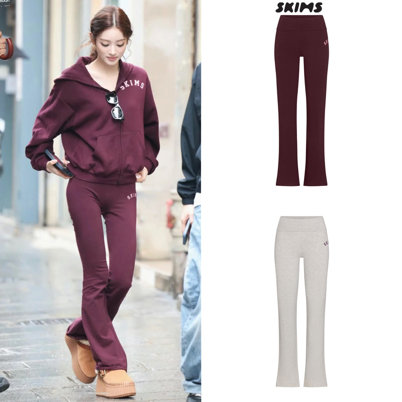Anna Tanaka's Same Style Skims High-Waisted Sweatpants Cotton Jersey Logo Foldover