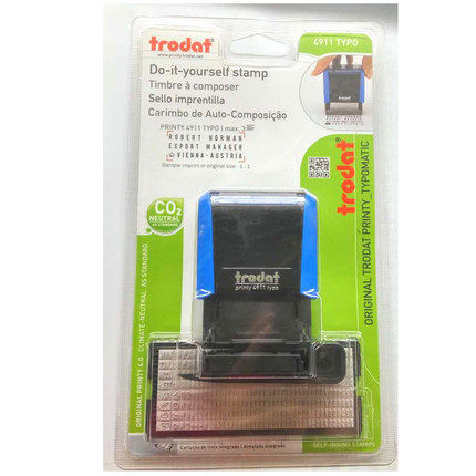 Zhuda Trodat4911 live word fit back ink print seal grain code multi-row spelled letters stitchup