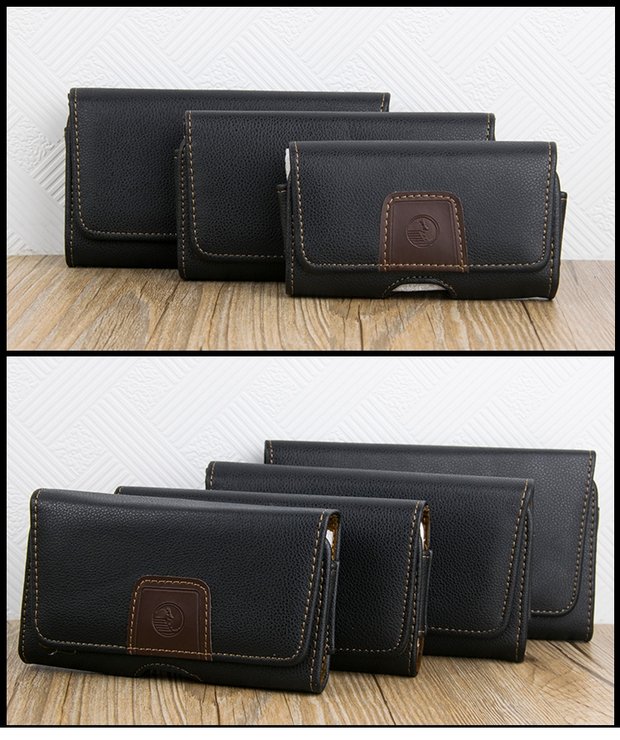 Túi đựng điện thoại di động bằng da nam 5 inch 5,5 inch treo thắt lưng da bao da phần ngang 3,5 inch 4 inch 4,7 đeo đai điện thoại di động túi đựng điện thoại da thật